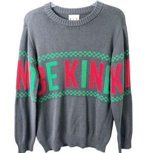 Isaac Morris NWT Women's Holiday Be Kind Gray Long Sleeve Sweater Size Small